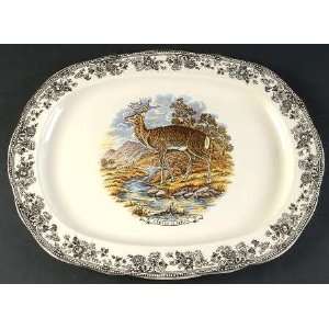  Churchill 18 Oval Serving Platter in Vintage Game Pattern 