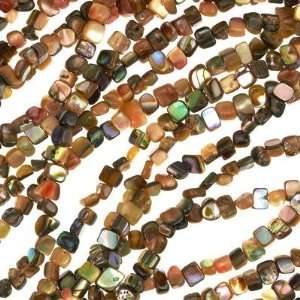  2mm Abalone Small Square Beads Strand Arts, Crafts 