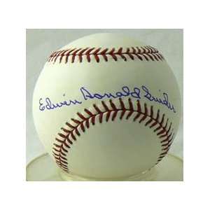  Signed Edwin Duke Snider/Autographed Baseball Sports 