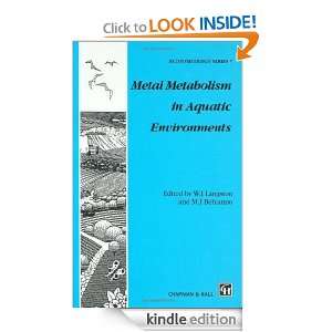 Metal Metabolism in Aquatic Environments (Chapman & Hall Ecotoxicology 
