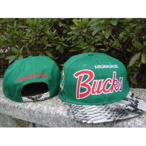 Milwaukee Bucks Snakeskin Snapback Mitchell & Ness Hat Cap  