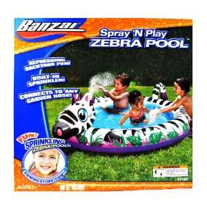  Banzai Spray N Play Series Swimming Pool   ZEBRA POOL 