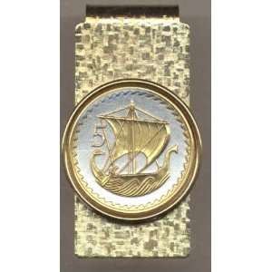   Toned Gold on Silver British Virgin Is. Kingfisher Coin   Money clips