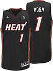 Chris Bosh Jersey adidas Revolution 30 Black Swingman #1 Miami Heat 