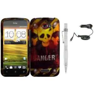   Cover Case for HTC ONE X Smartphone *AT&T* + Bonus Pen + Car Charger