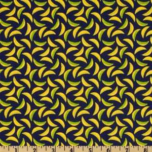   To The Rescue Bananas Navy Fabric By The Yard Arts, Crafts & Sewing