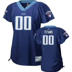  Tennessee Titans Womens Navy Team Field Flirt Jersey 