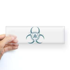  Bumper Sticker Clear Biohazard Symbol 