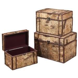 Uttermost Boxes   Birch Bark decorative accent Boxes Set/319114 