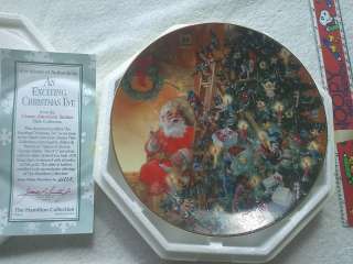   COLLECTION SANTAS EXCITING CHRISTMAS EVE HINKE COLLECTORS PLATE