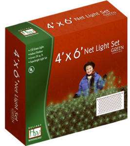 NOMA HOLIDAY WONDERLAND 150 ct 4 x 6 GREEN NET CHRISTMAS LIGHTS 