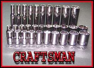 NEW CRAFTSMAN Tools 31pc 1/4 Drive SAE socket set   