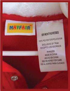 Baby Santa Suit 6 9 month Christmas Holiday Mayfair  