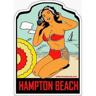  Fridgedoor Hampton Beach Travel Decal Magnet Automotive