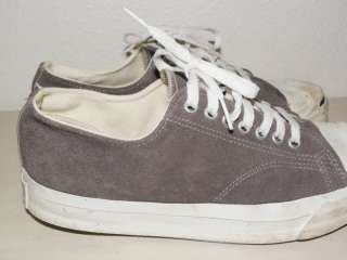 VINTAGE CONVERSE JACK PURCELL SUEDE LEATHER SHOES GRAY 7 1/2   
