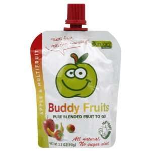 Buddy Fruits Pure Blended Apple & Multifruit 3.2 Oz Fruit to Go 12 