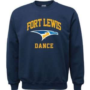  Fort Lewis College Skyhawks Navy Youth Dance Arch Crewneck 