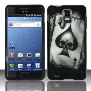  Rubberized spade skull design phone case for the Samsung 