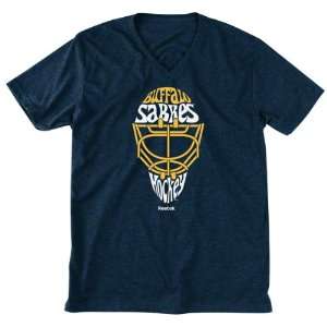  Buffalo Sabres Navy Real Goalies Wear Masks V Neck T Shirt 