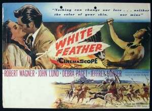 WHITE FEATHER Wagner CINEMASCOPE Trade Movie poster  