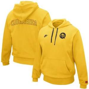  Nike Club America Gold Soccer Hoody Sweatshirt Sports 
