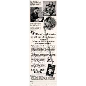  1929 Ad Eberhard Faber Mongol Pencil Office Business 