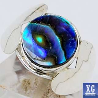 SR24209 ABALONE SHELL 925 STERLING SILVER RING JEWELRY s.6  