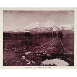  1893 Duotone Print Mount Shasta Sissons California Buel 