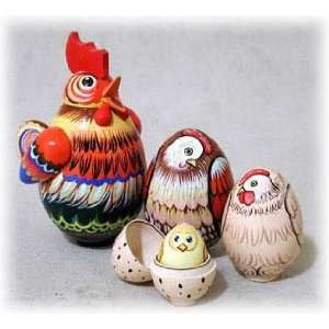  Rooster Nesting Egg 5pc./5 