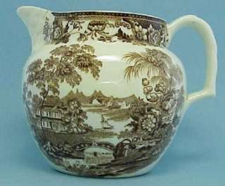 TONQUIN BROWN ROYAL STAFFORDSHIRE CLARICE CLIFF CREAMER PITCHER JUG 4 