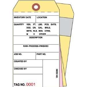  3 Part Inventory Tags w/Adhesive Strip #6,000   6,499 