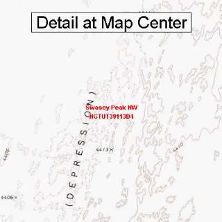 USGS Topographic Quadrangle Map   Swasey Peak NW, Utah (Folded 