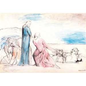   William Blake   24 x 16 inches   Dante coge a Bocca