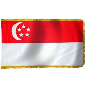  Singapore Flag 6X10 Foot Nylon PH and FR Patio, Lawn 