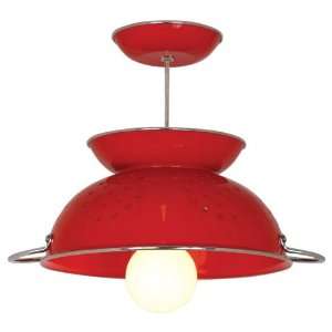  Red Colander Hanging Lamp