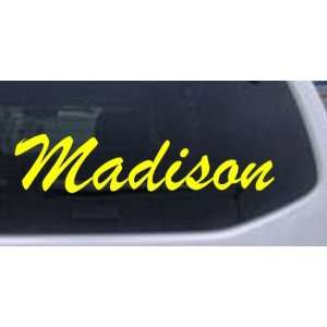  Madison Car Window Wall Laptop Decal Sticker    Yellow 8in 