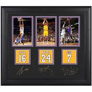  Memories Los Angeles Lakers Kobe Bryant, Pau Gasol, And Lamar Odom 
