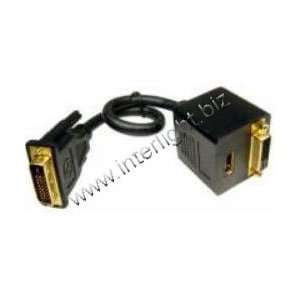   Cable Splitter DVI D/HDMI 1M DVI D to 1F DVI D and 1F HDMI (12 Inch