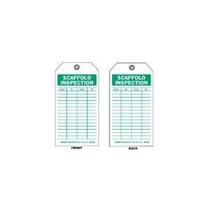 Scaffold Inspection Tags (B 837; SCAFFOLD INSPECTION; Heavy Duty 