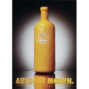   Absolut Morph Citron Vodka Bottle Lemon SET 3 Ads   Original Print Ads