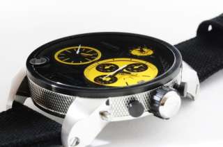 Diesel Mens XXL Chronograph SBA Black & Yellow Watch DZ7234 NEW 