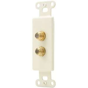  PRO WIRE IW 2FGA F CONNECTOR JACK PLATE (ALMOND 