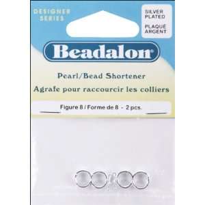  Pearl Bead Shorteners 2/Pkg Silver