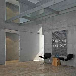  Minimalist Concrete Interior   Peel and Stick Wall Decal 