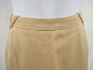 ESCADA MARGARETHA LEY Tan Wool Knee Length Pencil Skirt Sz 42  