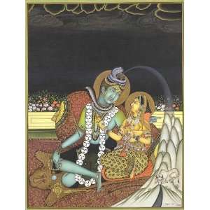  Emergence of Ganga from Shivas Coiffure (A Fine Painting 
