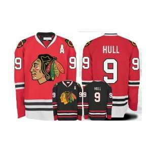   NHL Jerseys #9 HULL RED Jersey SIZE 50 (ALL are Sewn On, Ship By DHL