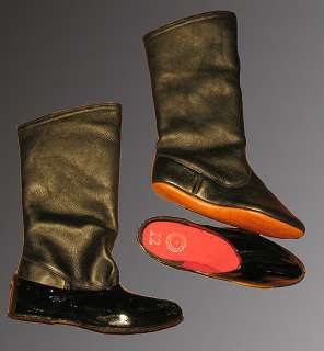 Uzbek Hand Made Nomads Fur Leather Skin Boots # 4796  