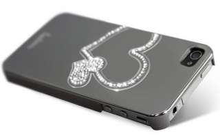 heart swarovski diamond crystal hard case cover for iphone 4 4s shadow 