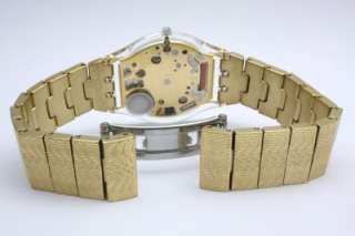 New Swatch Skin Warm Glow Gold Tone Women Dress Watch 35mm SFK355G 